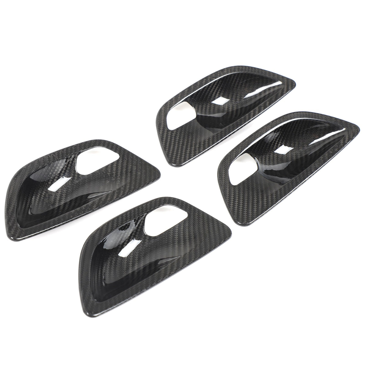 Real Carbon Fiber Inner Door Bowl Cover Trim For BMW 5 Series F10 2011-2017 6