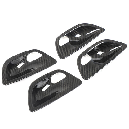 Real Carbon Fiber Inner Door Bowl Cover Trim For BMW 5 Series F10 2011-2017 6