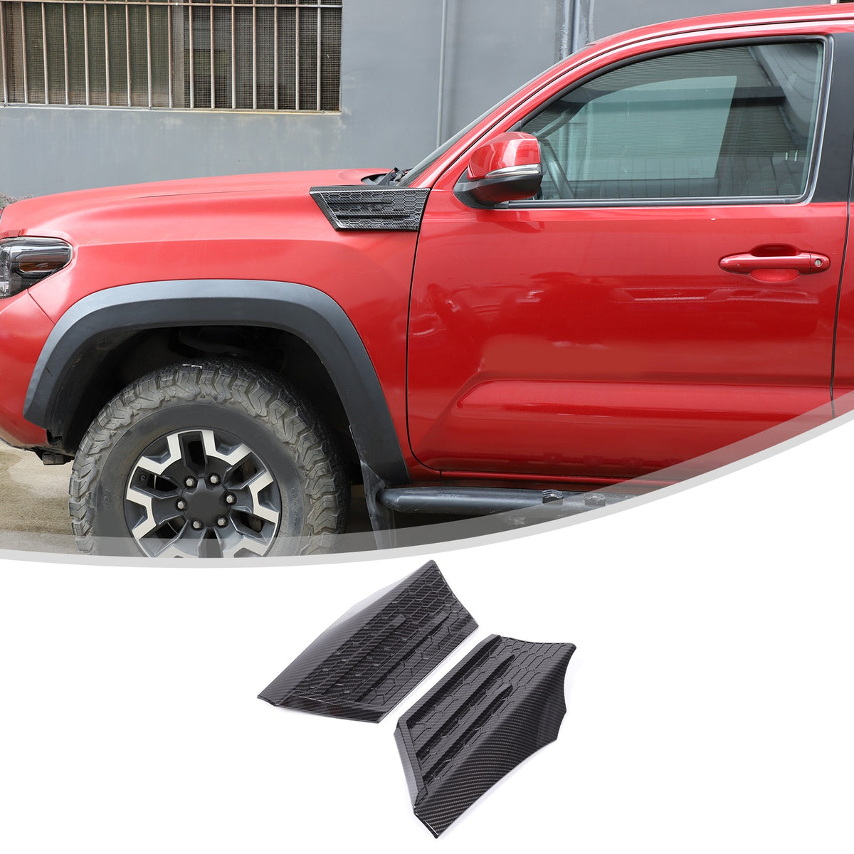Carbon Fiber ABS Side Fender Upper Trim Cover For Toyota Tacoma 2016-2019 18