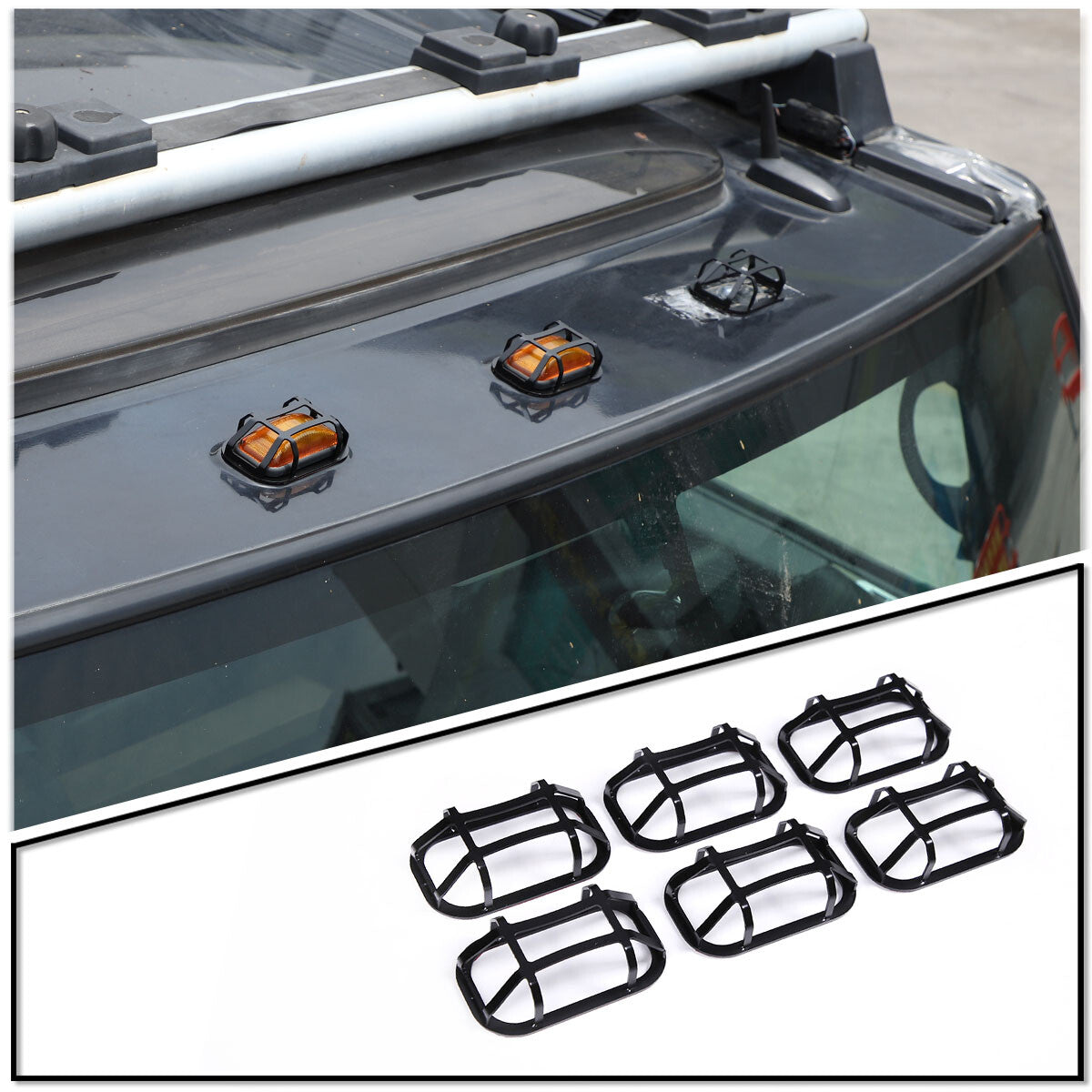 Carbon Steel Roof rear tailgate Light Trim Cover For 03-09 HUMMER H2 SUV SUT 5