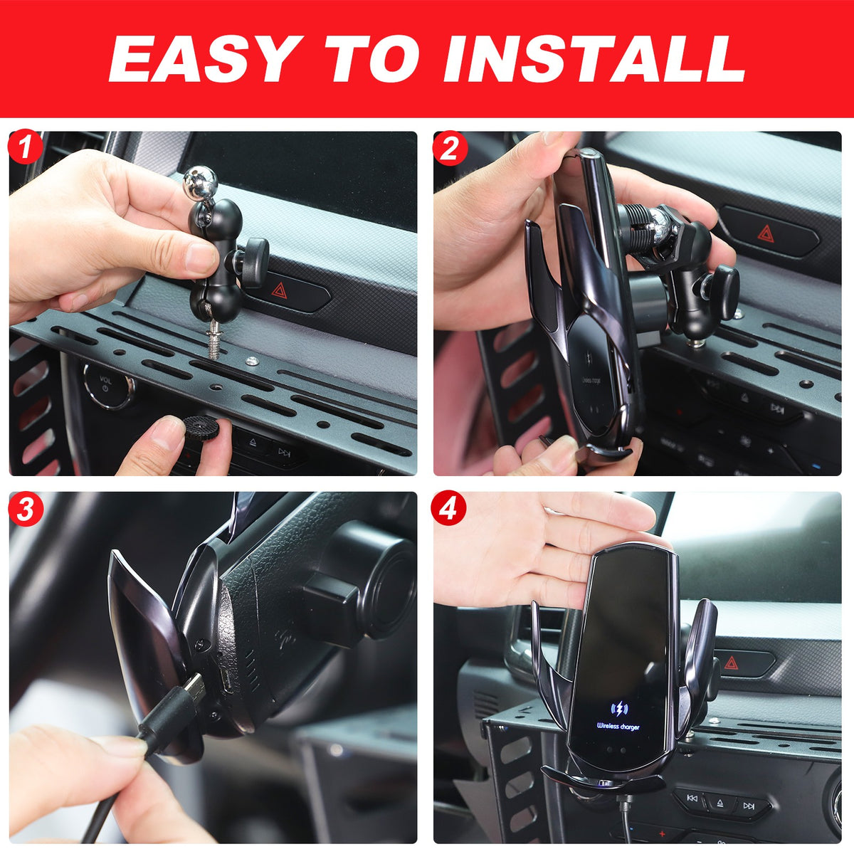 Wireless Center Gear Shift Extension Platform For Ford Ranger T7 T8 2015-2022 16