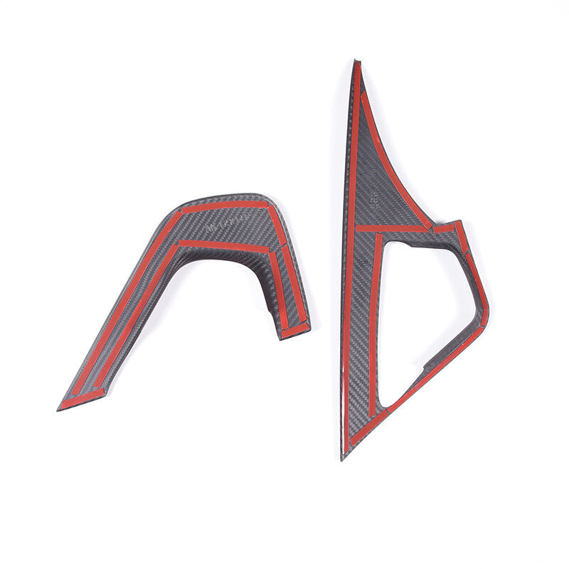 Dry Carbon Fiber Co-pilot center Grab Handle Cover Trim For Corvette C7 2014-19 4