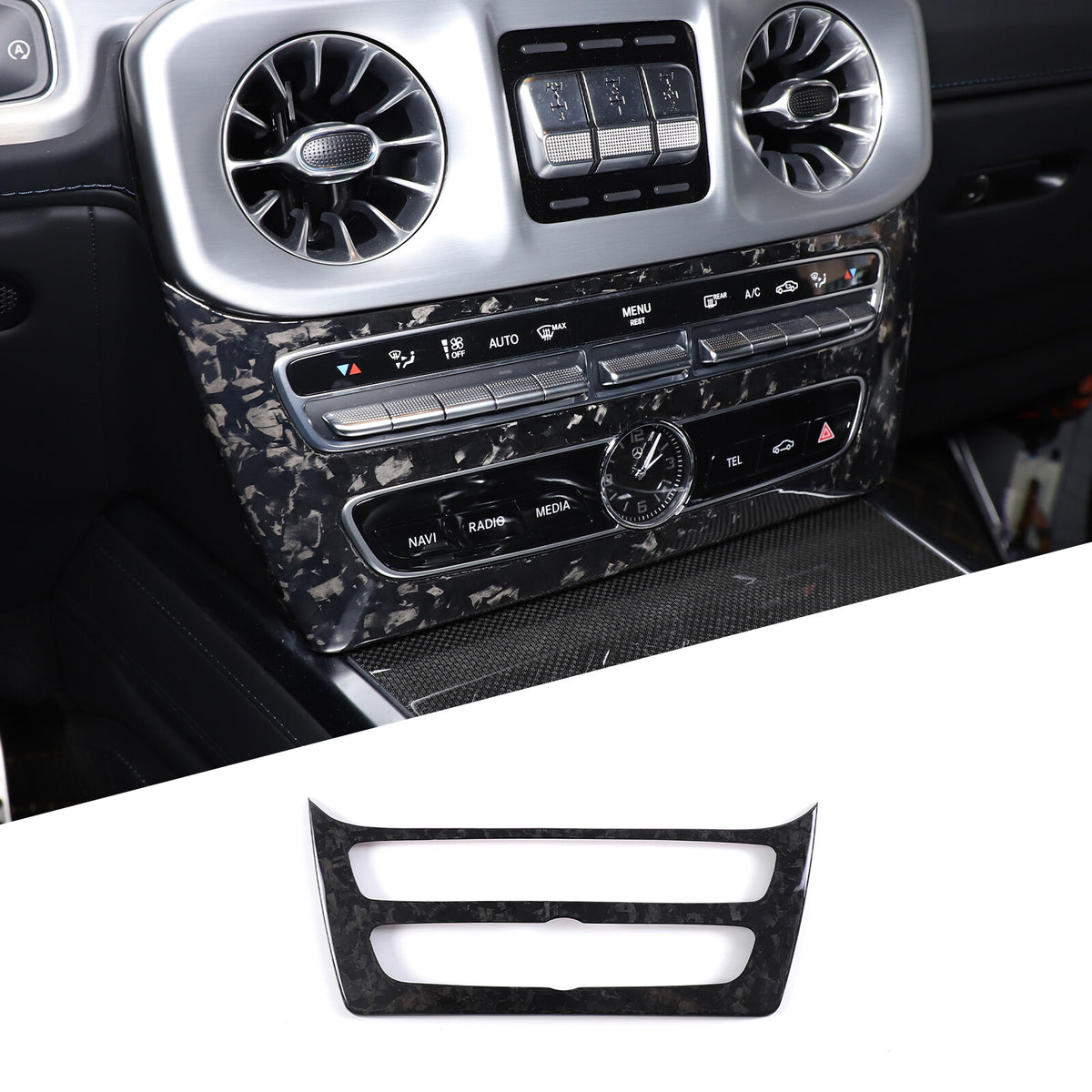 Forged Carbon Center Console Volume Mode Trim For Benz G Class W463 G500/63 19+ 2