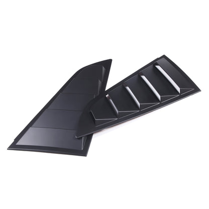 ABS Matte Black Rear Side Window Louver Shutter Trim For Corvette C7 2014-2019 3