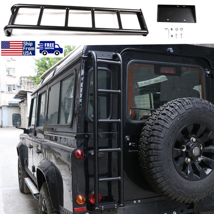 Aluminum Alloy Car Rear Tail Door Ladder Climbing For Land Rover Defender 04-19 1