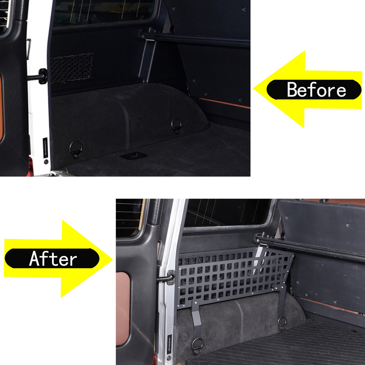 Black Alloy Trunk Left Side Storage Basket Trim Tray For Benz G-Class 2004-2018 4