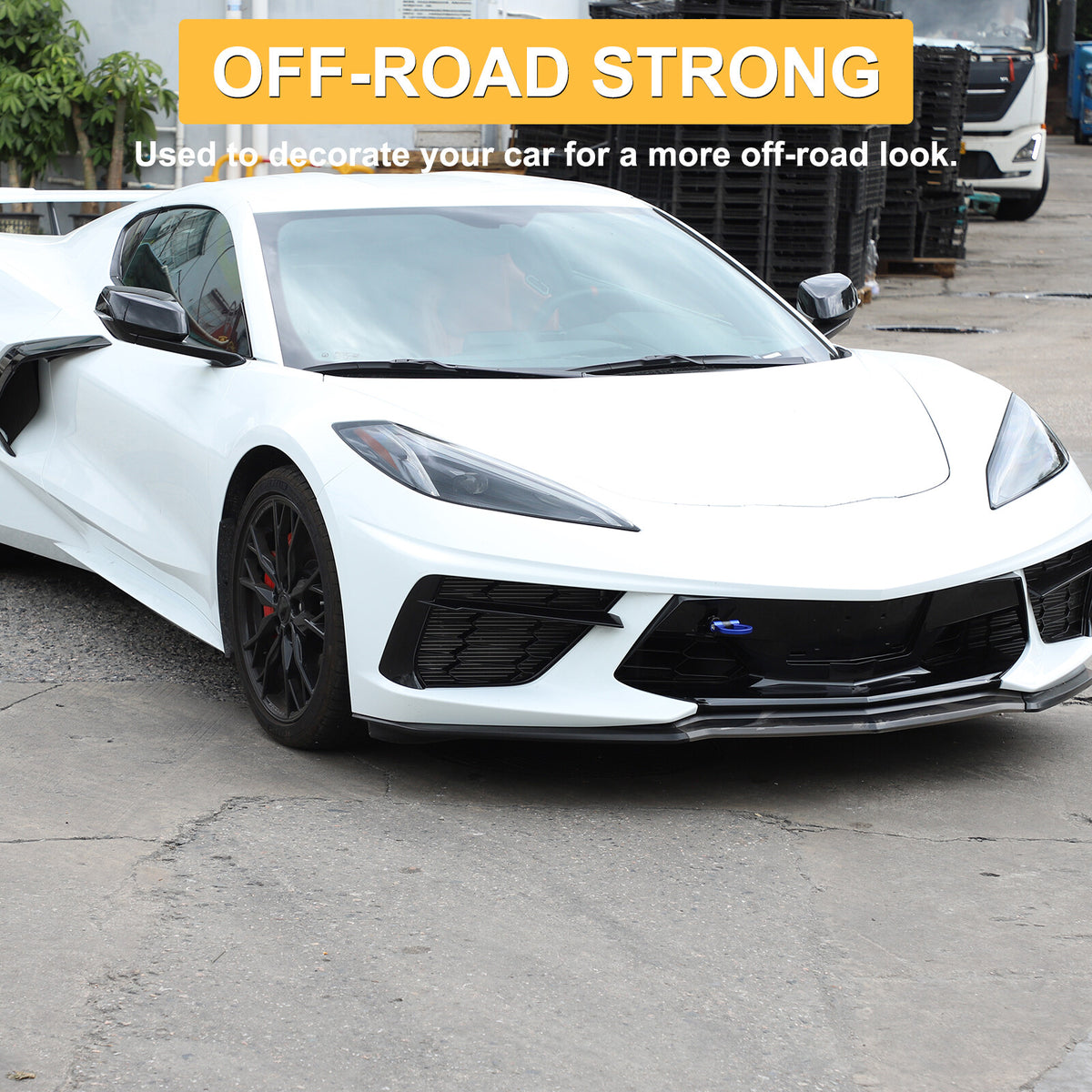 Front Bumper Trailer Track Racing Aluminum Tow Hook Ring For Corvette C8 20+ US 48
