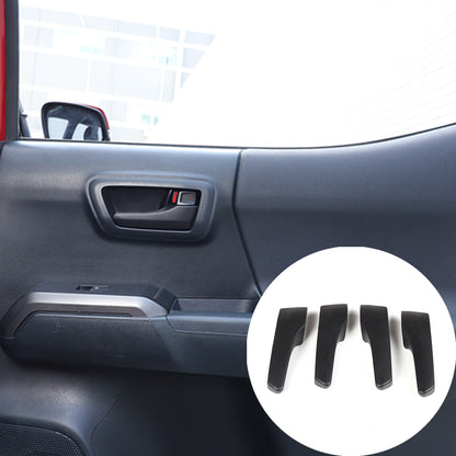 Matte Black Interior Dashboard Door Handle Trim Set For Toyota Tacoma 2016-23 3