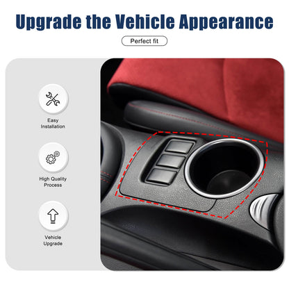 Real Carbon Fiber Center Console Cup Holder Trim For Nissan 370Z Z34 2009-2020 12