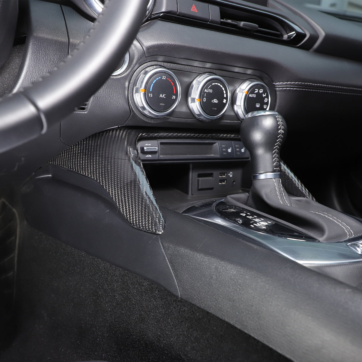 Real Carbon Fiber Front Center Console Trim Cover For Mazda MX-5 Miata 2016-2025 24