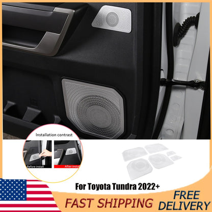 Steel Car Door Speaker Net Cover Tweeter Trim Mesh For Toyota Tundra 2022+ US 1