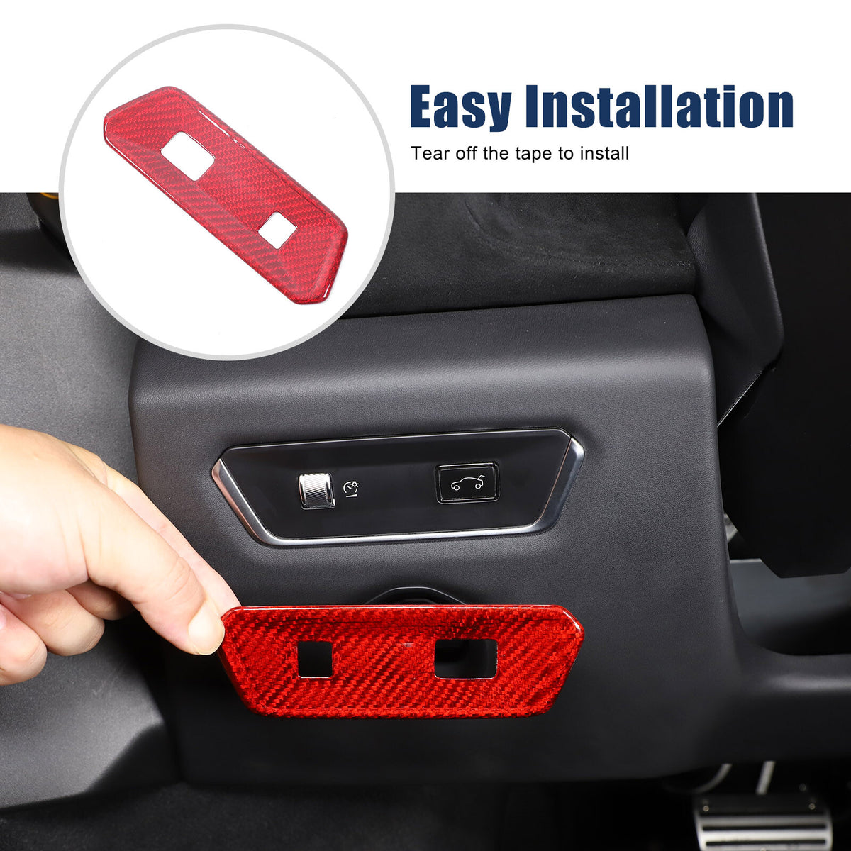 Red Real Carbon Fiber Interior Exterior Conosle Trim Cover For Lotus EMIRA 21-25 27