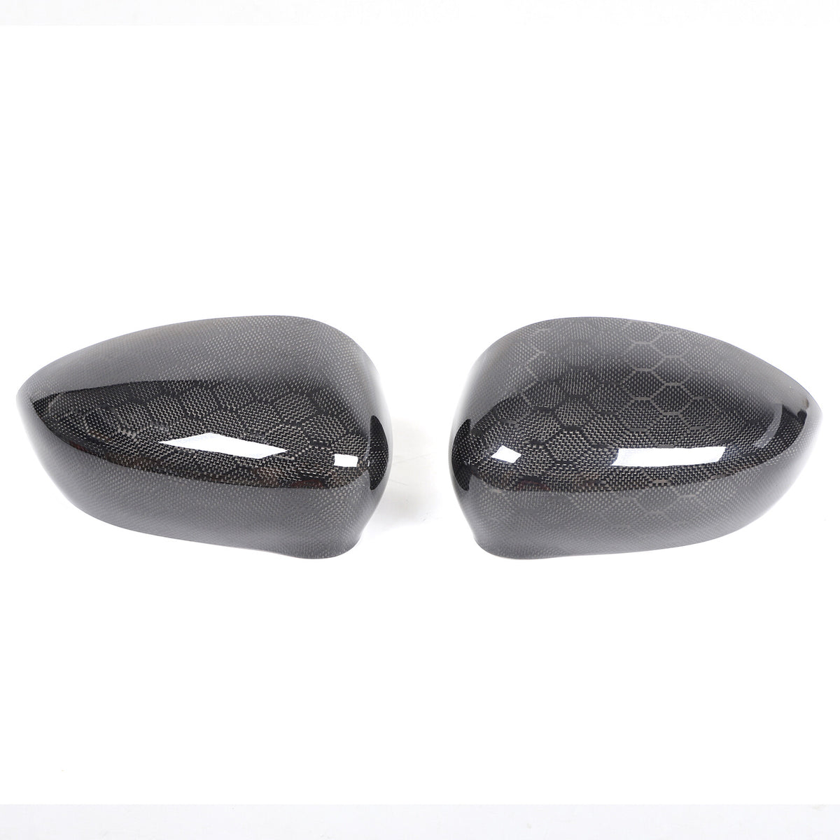 Honeycomb Carbon Fiber Exterior Side Mirror Trim For Fiat 500 Abarth 595 2010+ 16