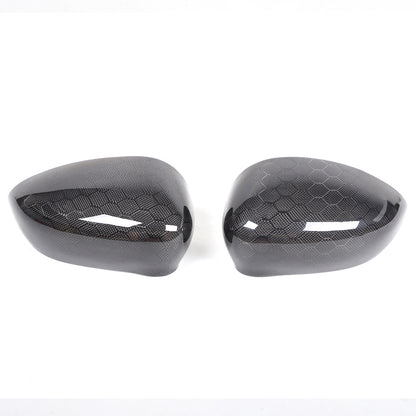 Honeycomb Carbon Fiber Exterior Side Mirror Trim For Fiat 500 Abarth 595 2010+ 16
