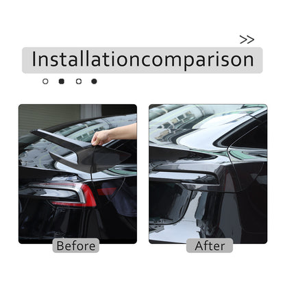 Smoked Black Rear Tail Light Guard Cover Trim Bezel For Tesla Model 3 2023-24 12