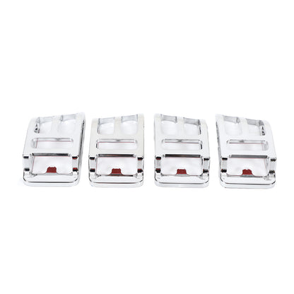 Chrome Billet Top Corner Marker Light Guards Cages For Hummer H2 2003-2010 3