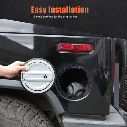 Silver Alloy Fuel Tank Cap Anti-theft Lock Cover Trim For Hummer H2 2003-2009 15