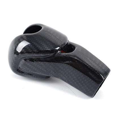 Real Carbon Fiber Center Gear Shift Head Cover Trim For Porsche Macan 2022 3