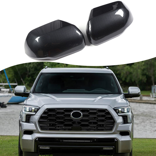 ABS Carbon Fiber Side Mirror (Non-Turn Signal)Trim For Toyota Tundra/Sequoia 22+ 1