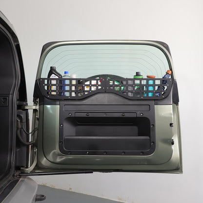 Alloy Tailgate Window Storage Fence Molle Panel Rack For LR Defender L663 2020+ 1