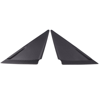 Matte Real Carbon Fiber Front A-Pillar Triangle Trim For Nissan GTR R35 2008-16 5