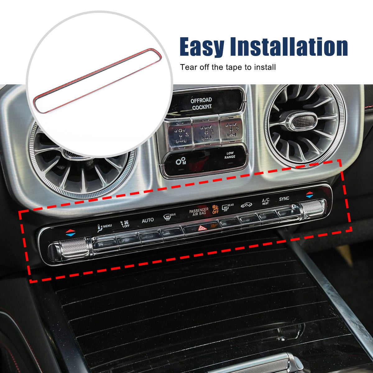 Real Carbon Fiber Air Conditioning Switch Trim For Benz G Class W465 G500 2025+ 17