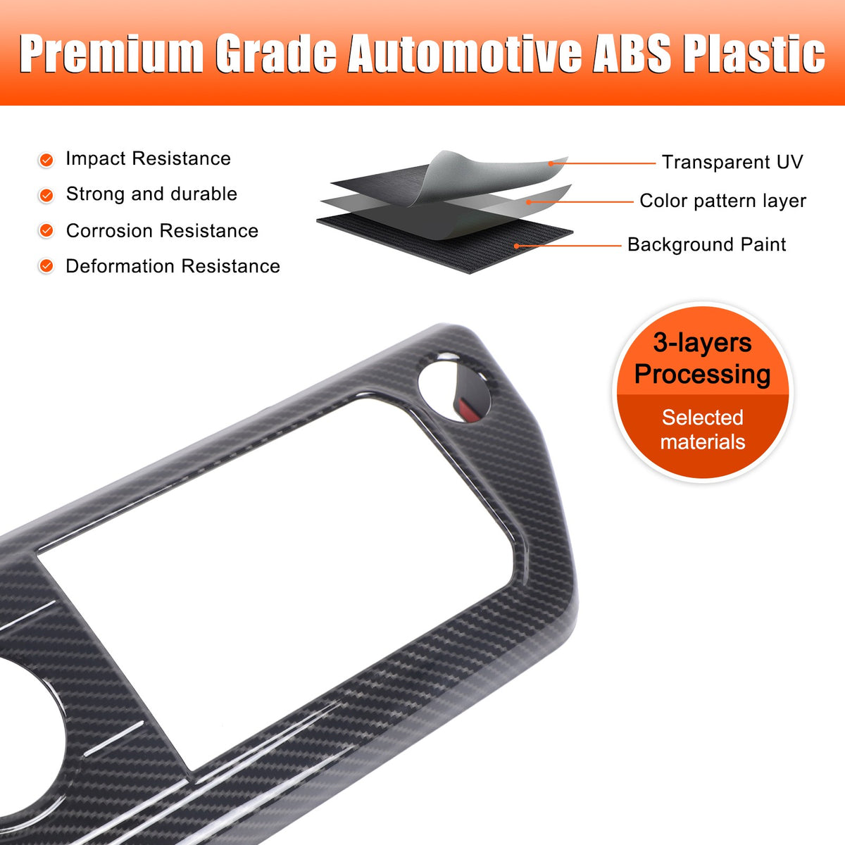 Carbon Fiber ABS Center Console Gear Shift Trim For Land Rover Defender L663 26+ 22