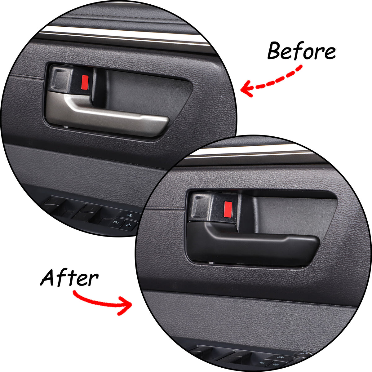 Matte Black ABS Interior Decoration Cover Trim Kit For Toyota Tundra 2022-26 US - Variants 6-10 5