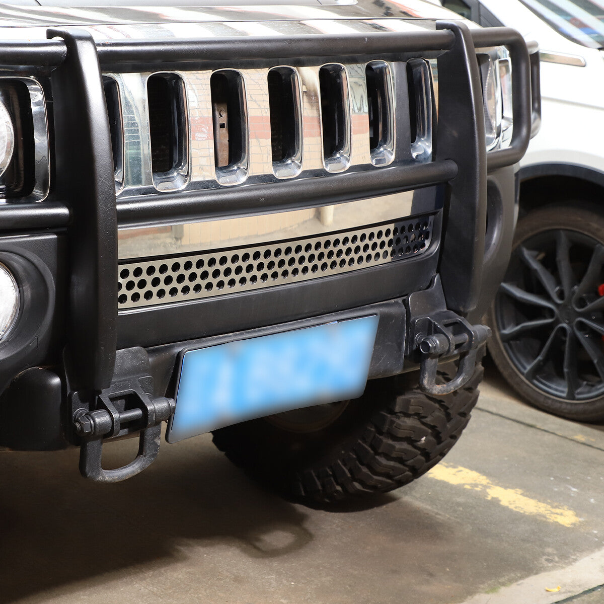 Steel Front Bumper Air Intakes Duct Vent Bezel Cover trim For Hummer H3 2005-09 4