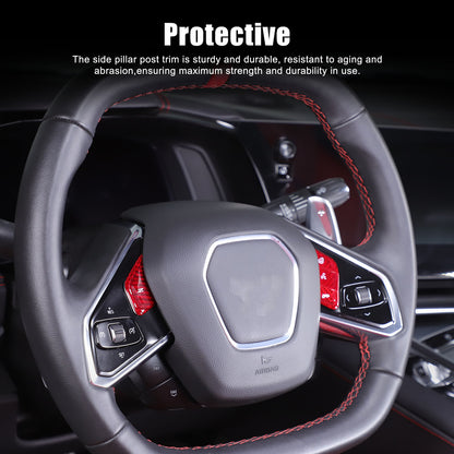 Red Real Carbon Fiber Full Interior Set Decor Trim Kit for Corvette C8 20-25 - Styles 51-55 32