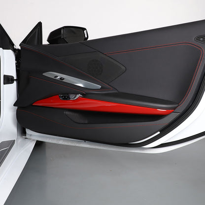 Red Full Interior Set Dash Panel Decor Cover Trim Kit For Corvette C8 2020-25 - Variants 1-5 9