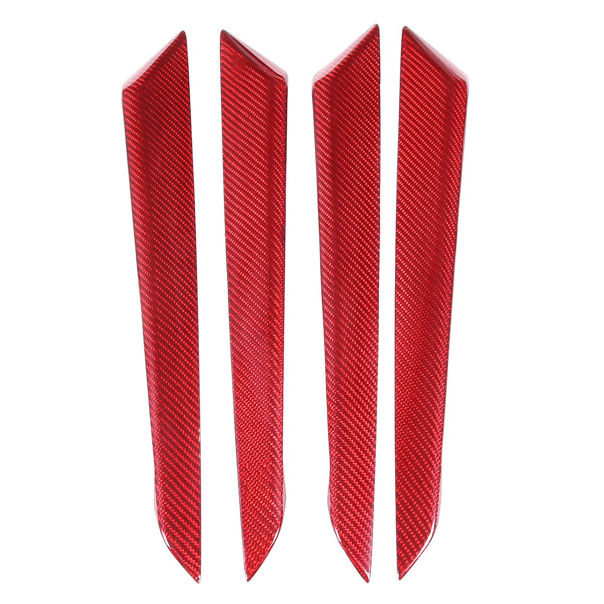 Red Carbon Fiber Inner Door Panel Trim Cover Strip For Maserati Ghibli 2014-2021 3