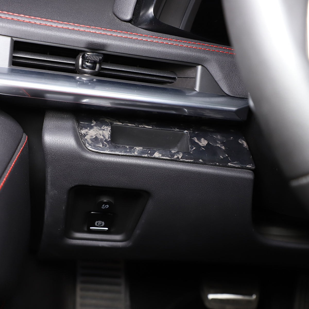 Forged Carbon Fiber Steering Wheel Card Slot Trim Cover For Corvette C8 2020-26 9