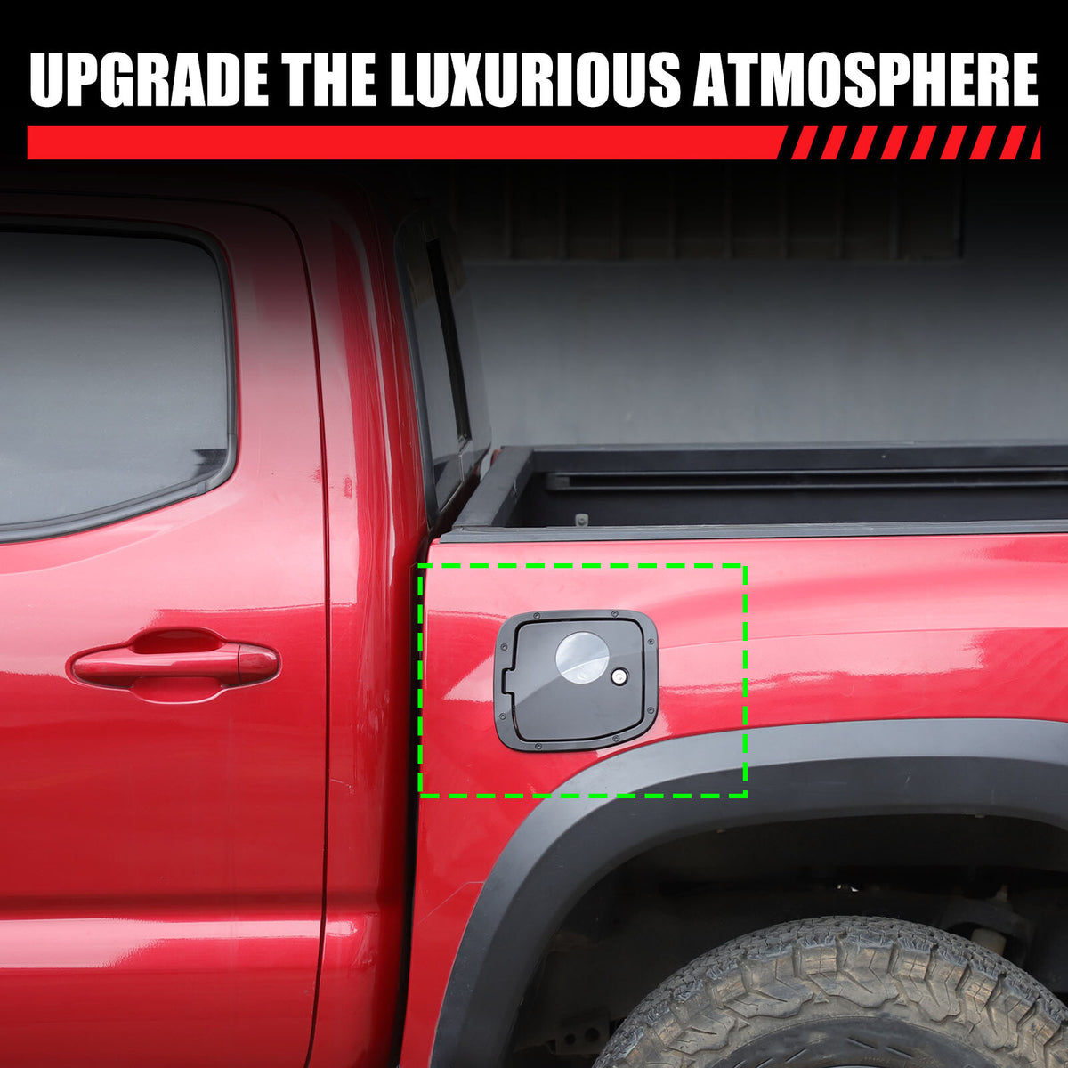 Replacement Fuel Tank Gas Lock Cover Trim For Toyota Tacoma 2016-2023 US 17