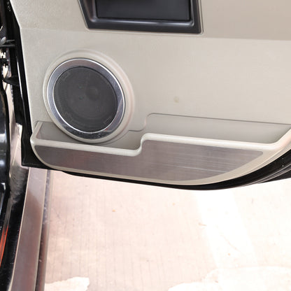 4PCS Silver Steel Inner Door Anti-Kick Panel Sticker Trim For Hummer H2 03-07 5