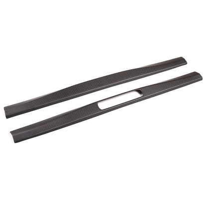 Matte Real Carbon Fiber Inner Door Sill Trim For Porsche 718 982 911 991 2016-19 5