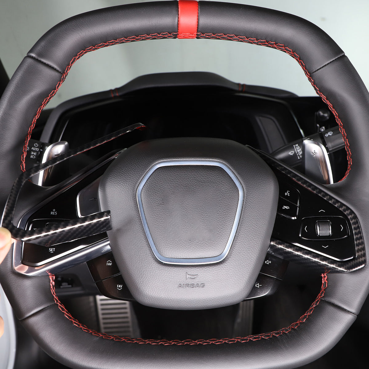 Carbon Fiber ABS Interior Full Decor Cover Trim Kit For Corvette C8 2020-2025 - Styles 6-10 13