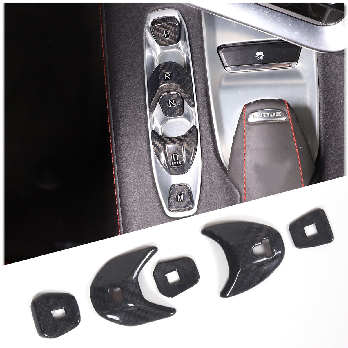 Real Dry Carbon Fiber Full Interior Center Set Trim Kit For Corvette C8 20-25 US - Styles 31-35 8
