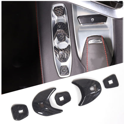 Real Dry Carbon Fiber Full Interior Center Set Trim Kit For Corvette C8 20-25 US - Styles 31-35 8