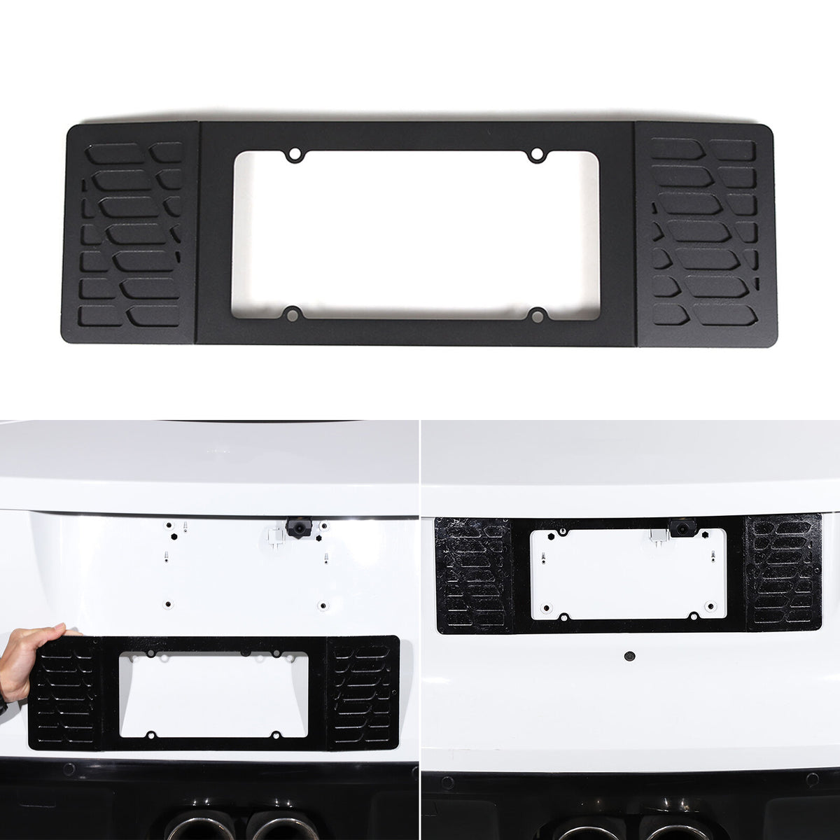 Rear license plate Black Auminum Alloy filler Frame For Jaguar F-TYPE 2013-24 US 9