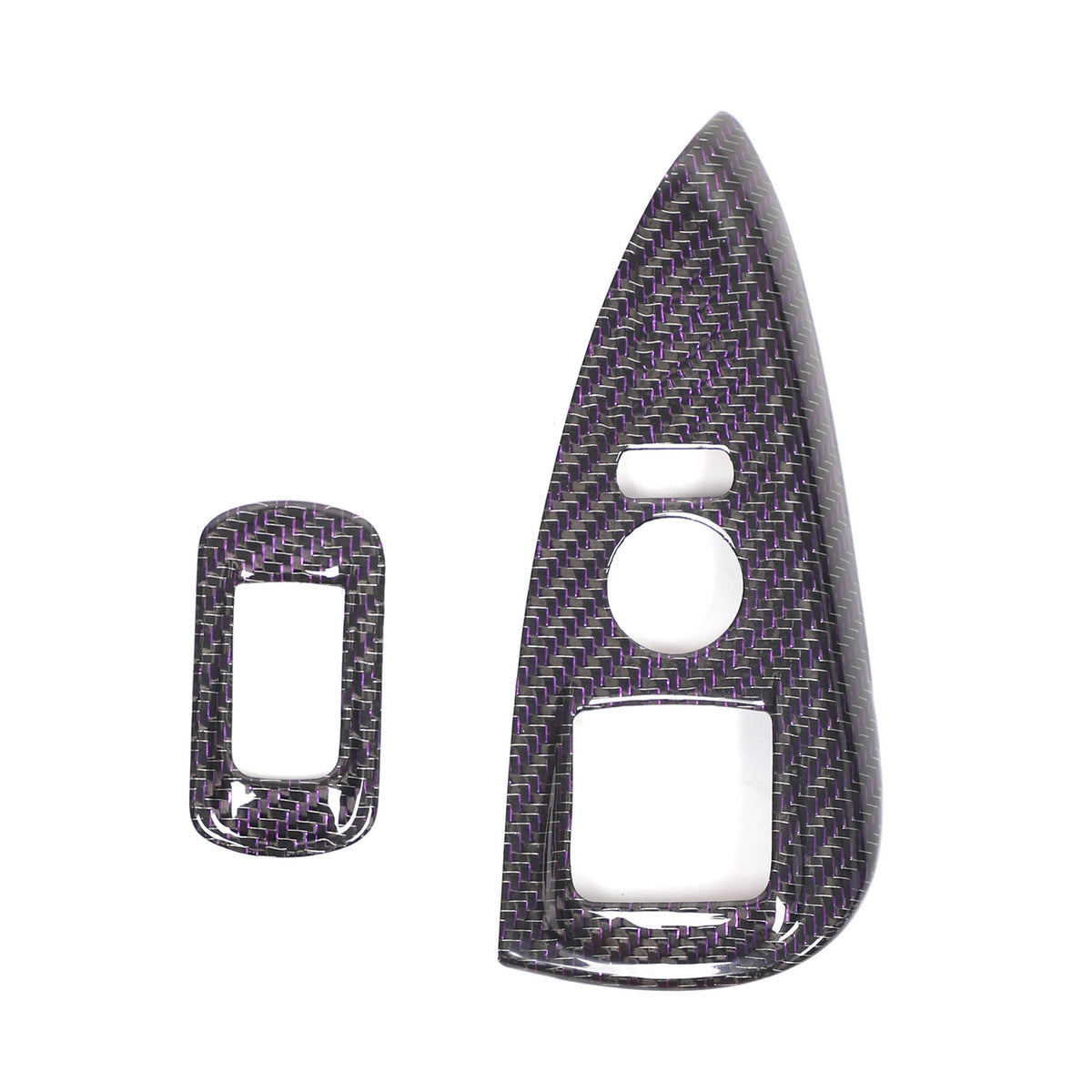 Real Carbon Fiber Window Lift Switch Button Trim Frame For Corvette C6 2005-2013 15