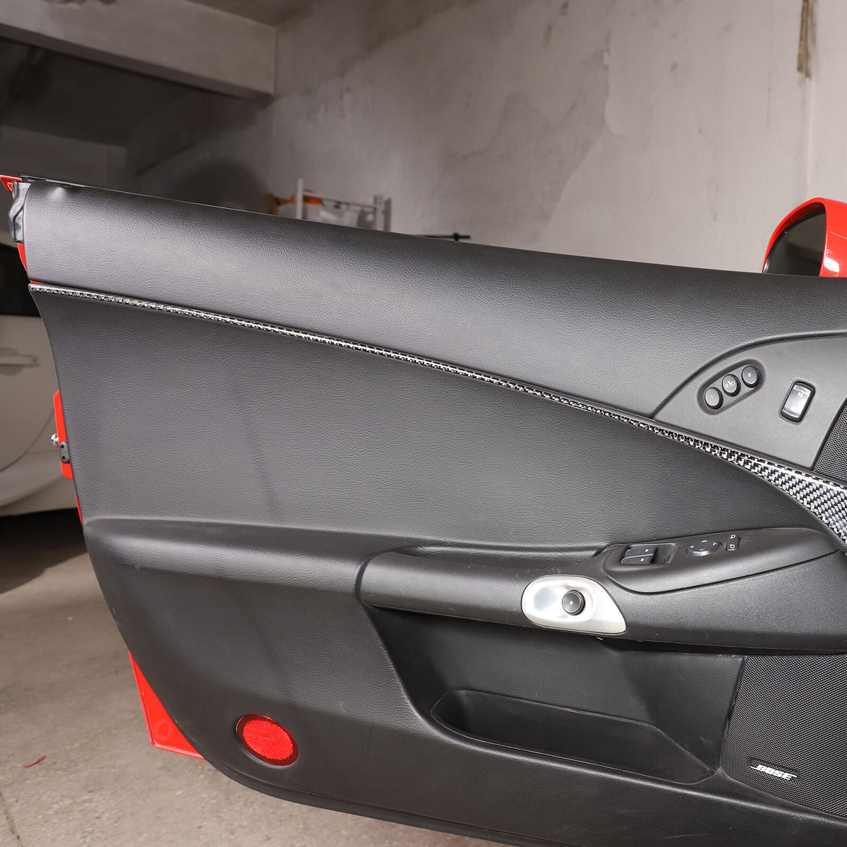Carbon Fiber Inner Door Panel Waistline Trim Sticker For Corvette C6 2005-2013 8