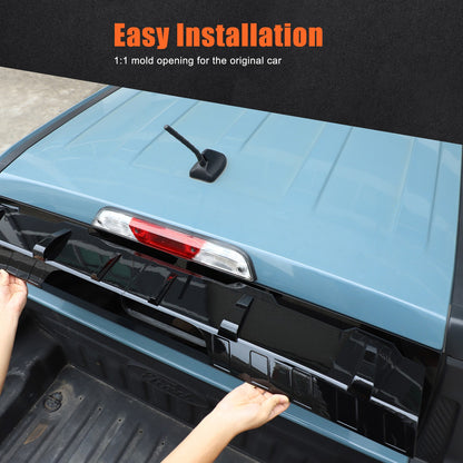 Glossy Piano Black ABS Rear Roof Spoiler Trim For Ford Maverick 2022+ US 3