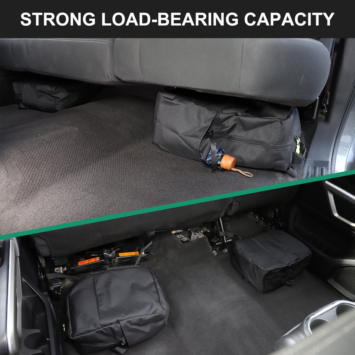 Black Underseat Organizer Tool Pockets Storage Bag for Nissan Titan 2016-2023 6
