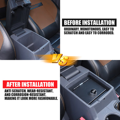 Center Console Safe Gun Storage Lock Box W/ TRAY For Ford Ranger T7 T8 2015-2022 12