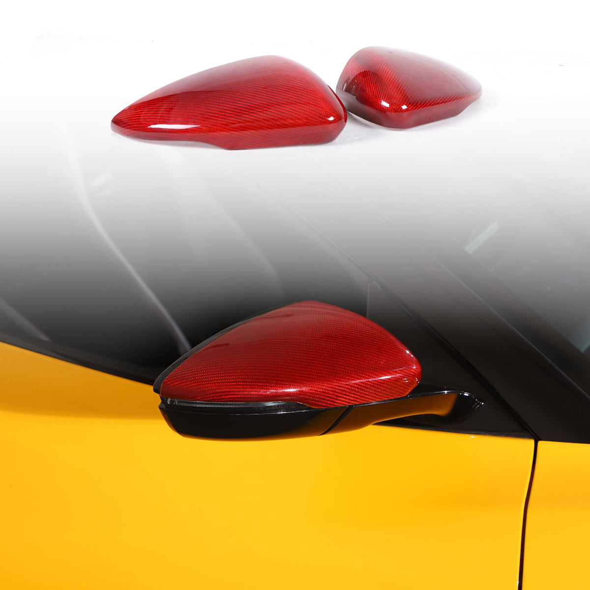 Red Real Carbon Fiber Interior Exterior Conosle Trim Cover For Lotus EMIRA 21-25 47