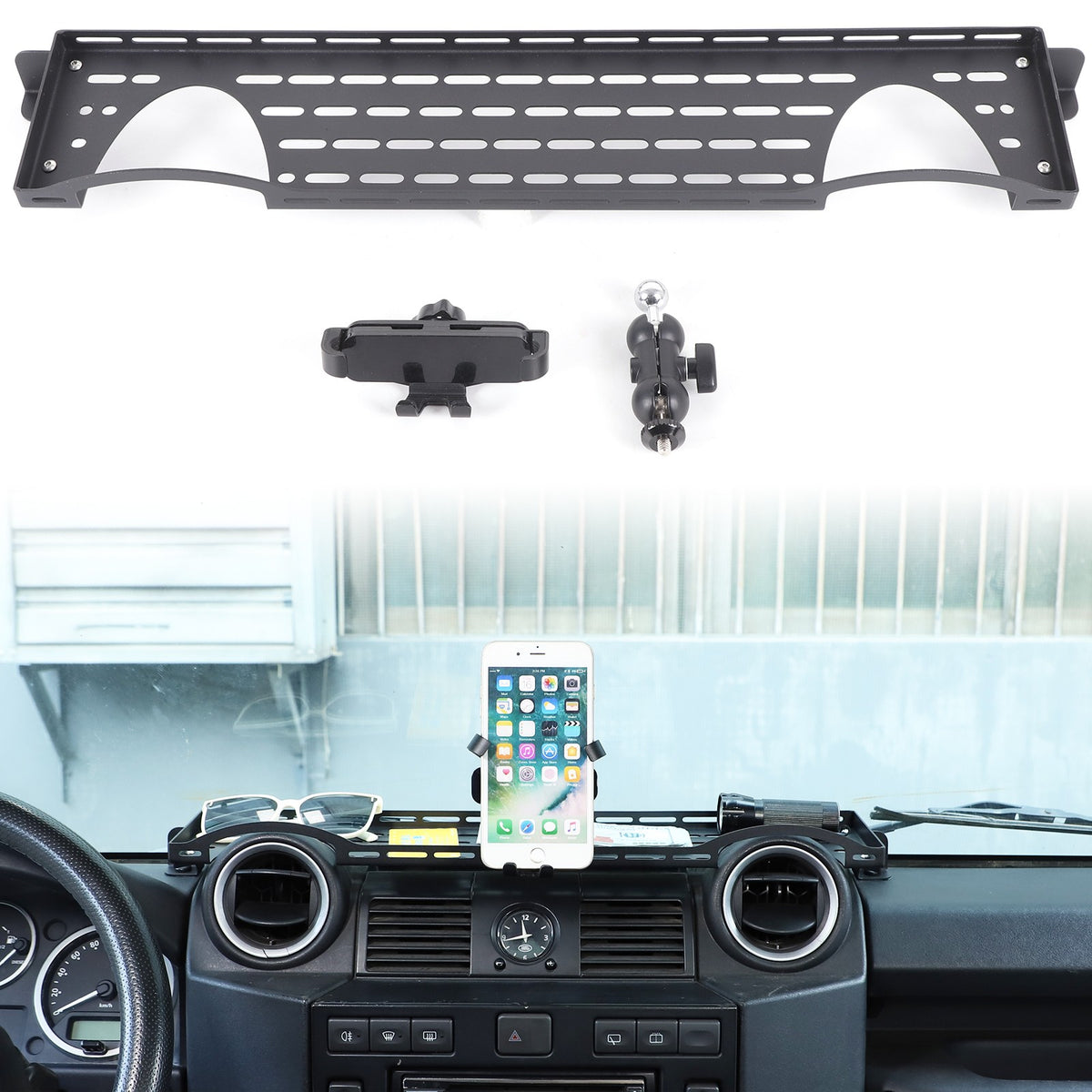 Dashboard Phone Holder Mount Bracket Storage Box For LR Defender L316 04-18 2