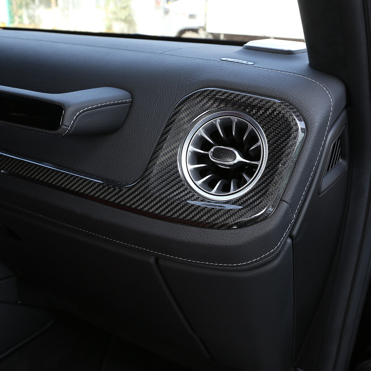 For Benz G500 G550 G63 2019-20 Real Carbon Fiber Dashboard Center Console Cover 11