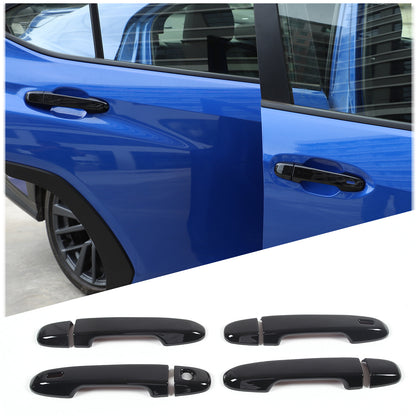 Glossy Piano Black Exterior Door Handle Window Louver Trim For Subaru WRX 22-25 38