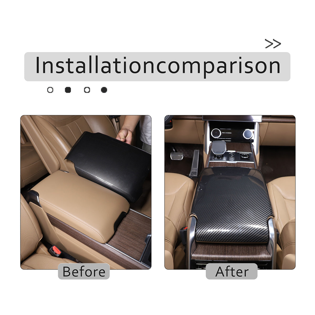 Carbon Center Console Trim Interior Cover Set For Range Rover Sport/Vogue 23-24 3